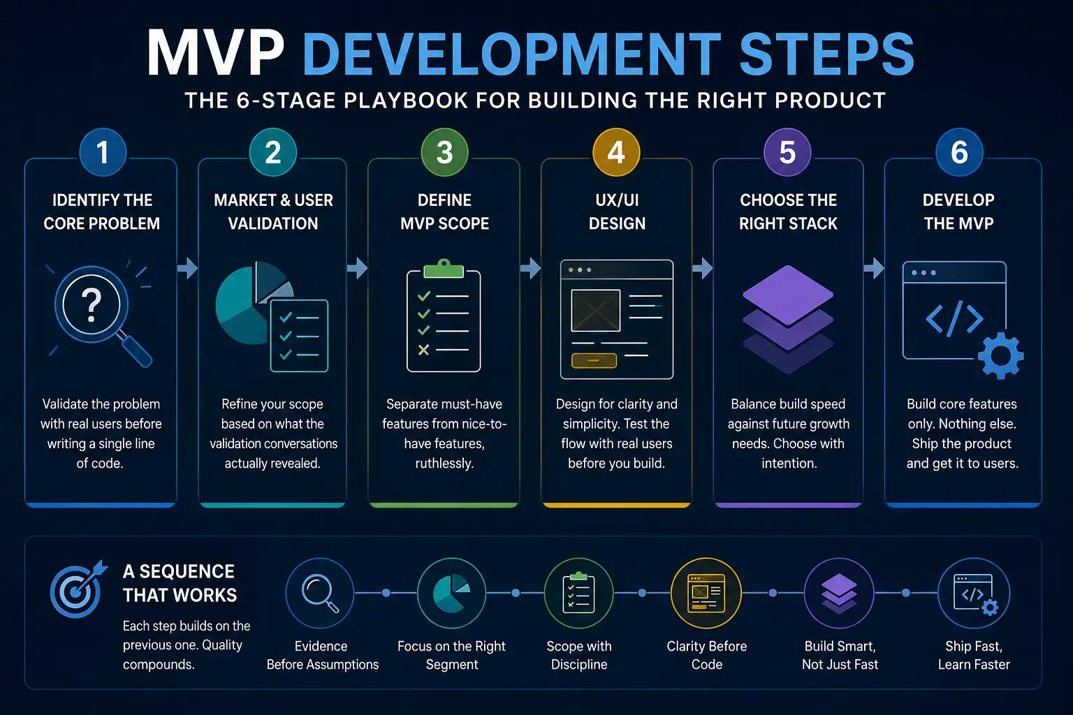 MVP Development Steps: The 6-Stage Playbook for Building the Right Product