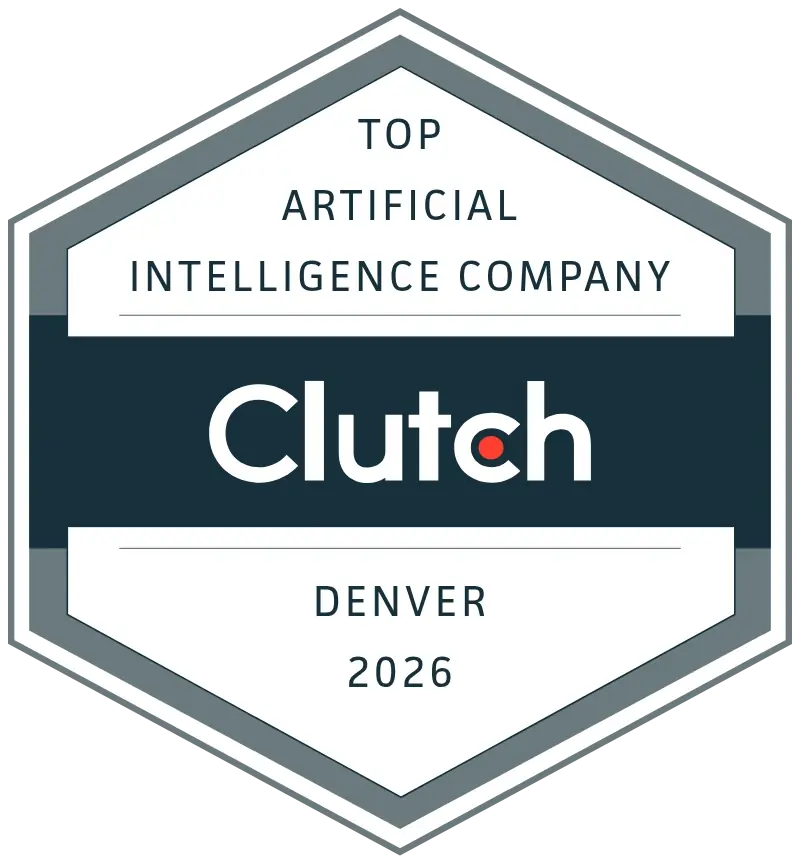 Clutch Top Artificial Intelligence Company Denver 2026 badge