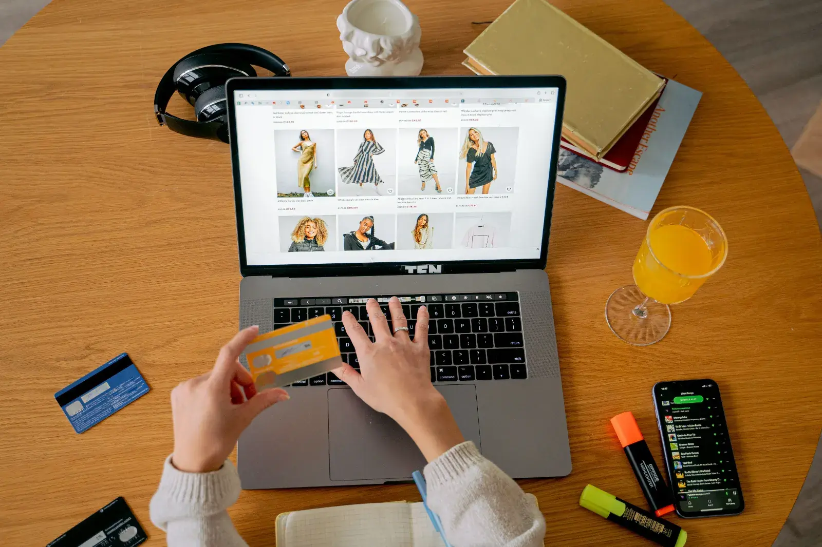 Customer shopping online through a web application Customer shopping online through a web application