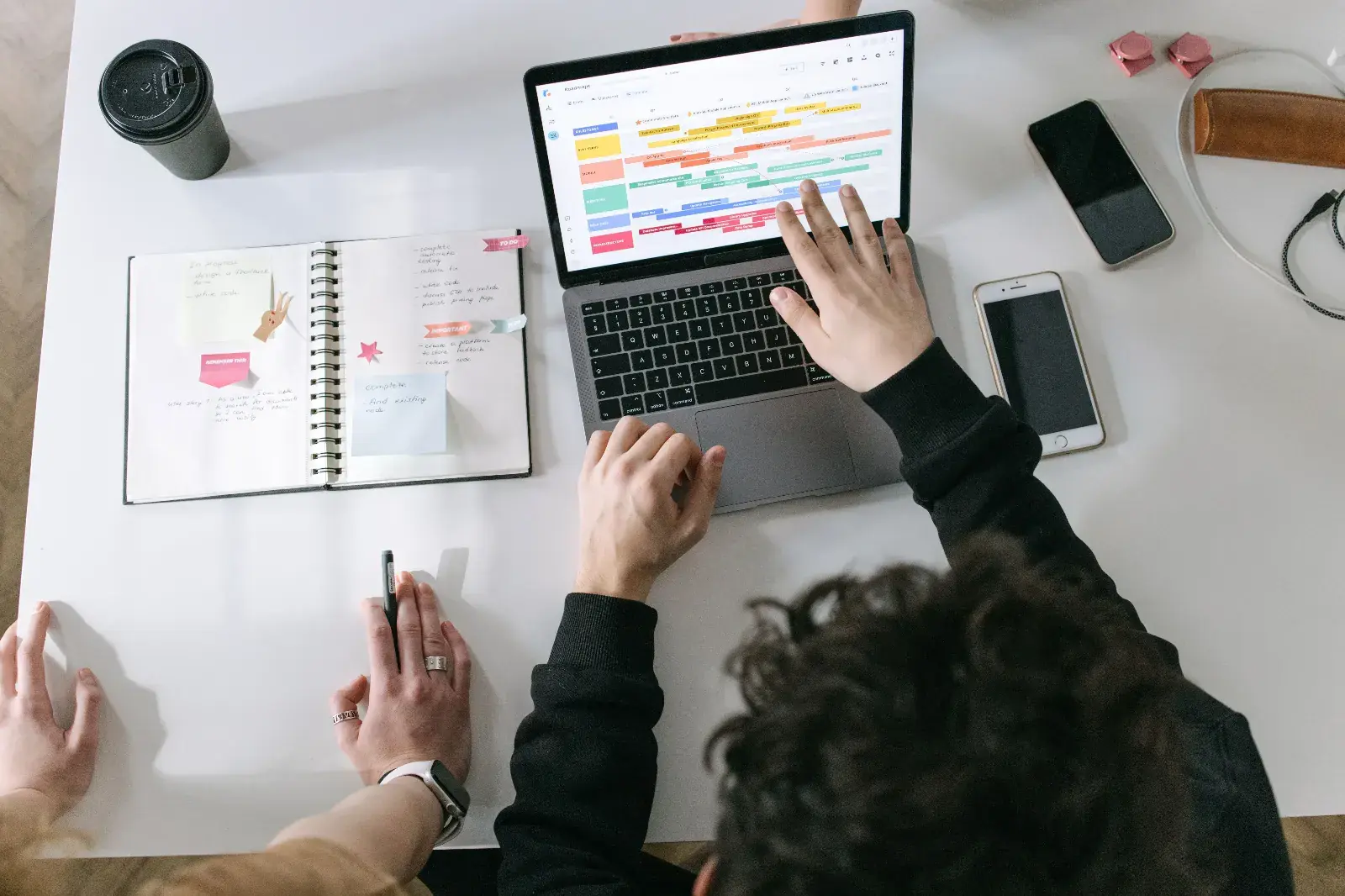 Team planning the design of a web application architecture Team planning the design of a web application architecture